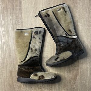 BILODEAU Canada Kiona Natural Seal Fur Winter Boots - Size 36 / 5.5